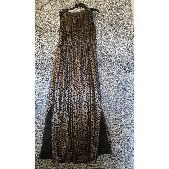 Villa Clothes Women's Leopard Print Sleeveless Maxi Dress Size XL Scoop Neck - Picture 6 of 10